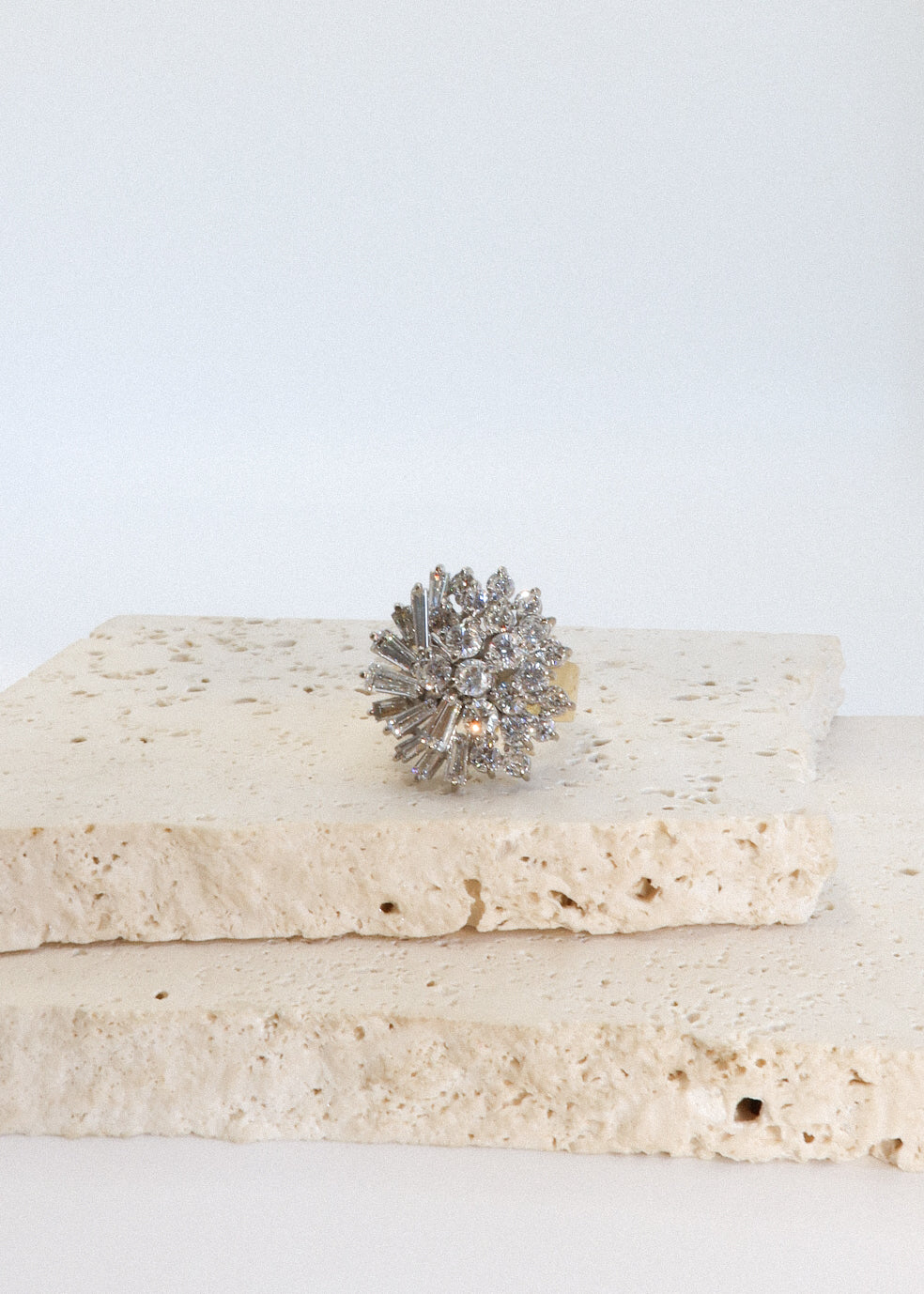 18ct Yellow & White Gold Diamond Cluster Cocktail Ring