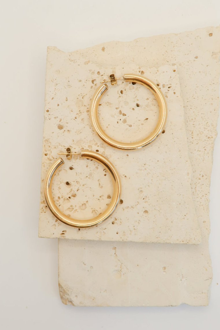 9ct Yellow Gold Jumbo Hoops