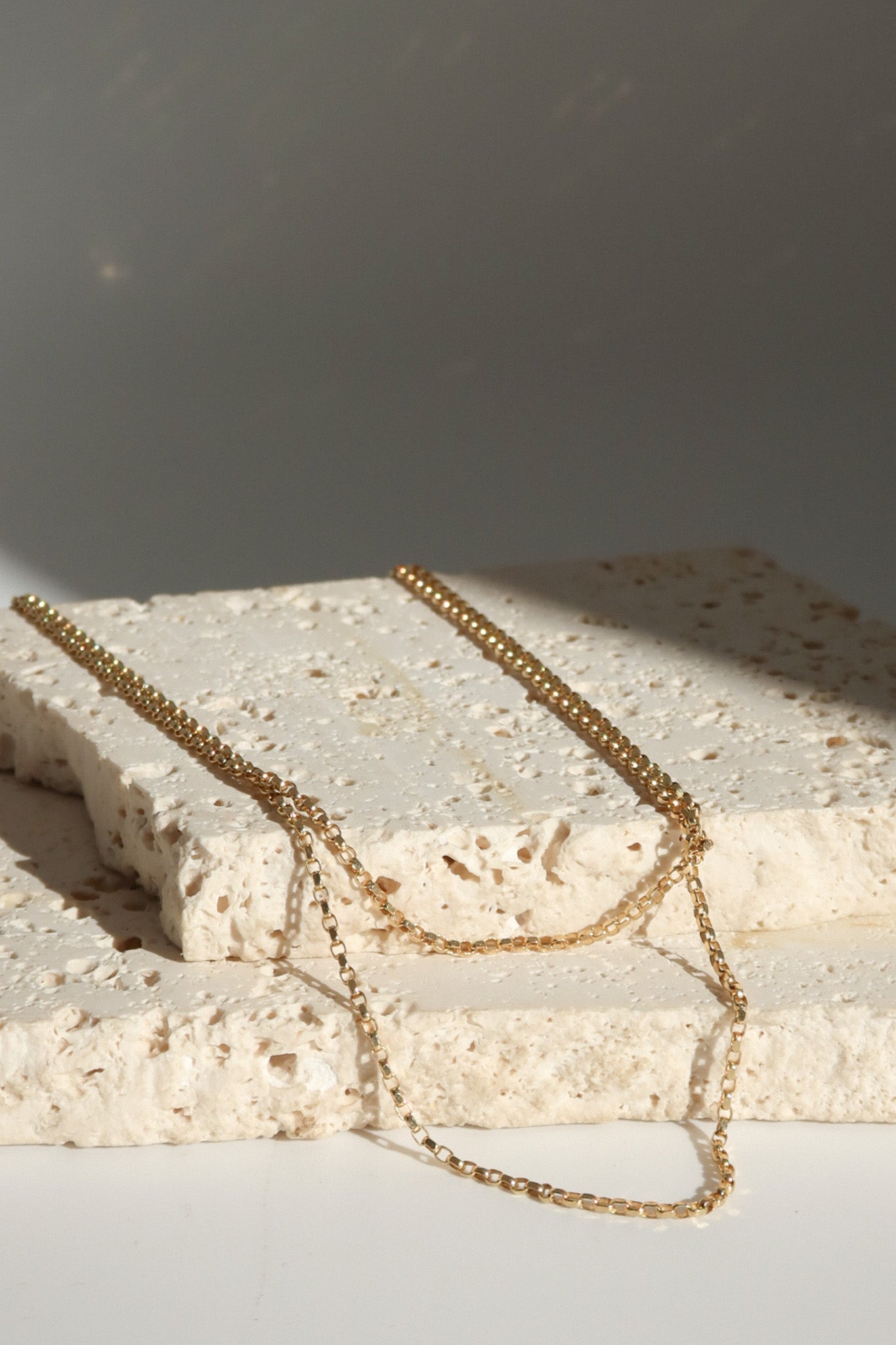 18ct Yellow Gold Diamond Cut Belcher Chain (50cm)