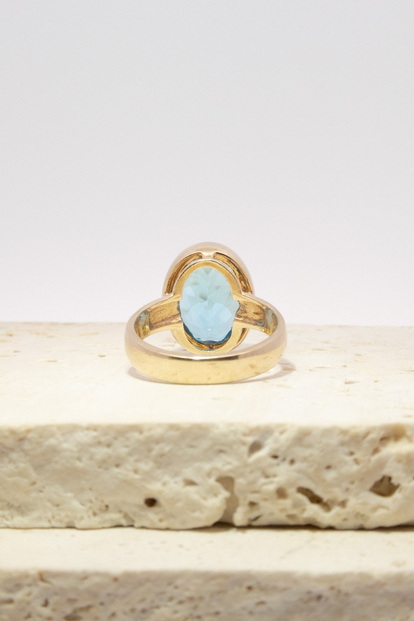 9ct Yellow Gold Bezel Set Topaz Ring