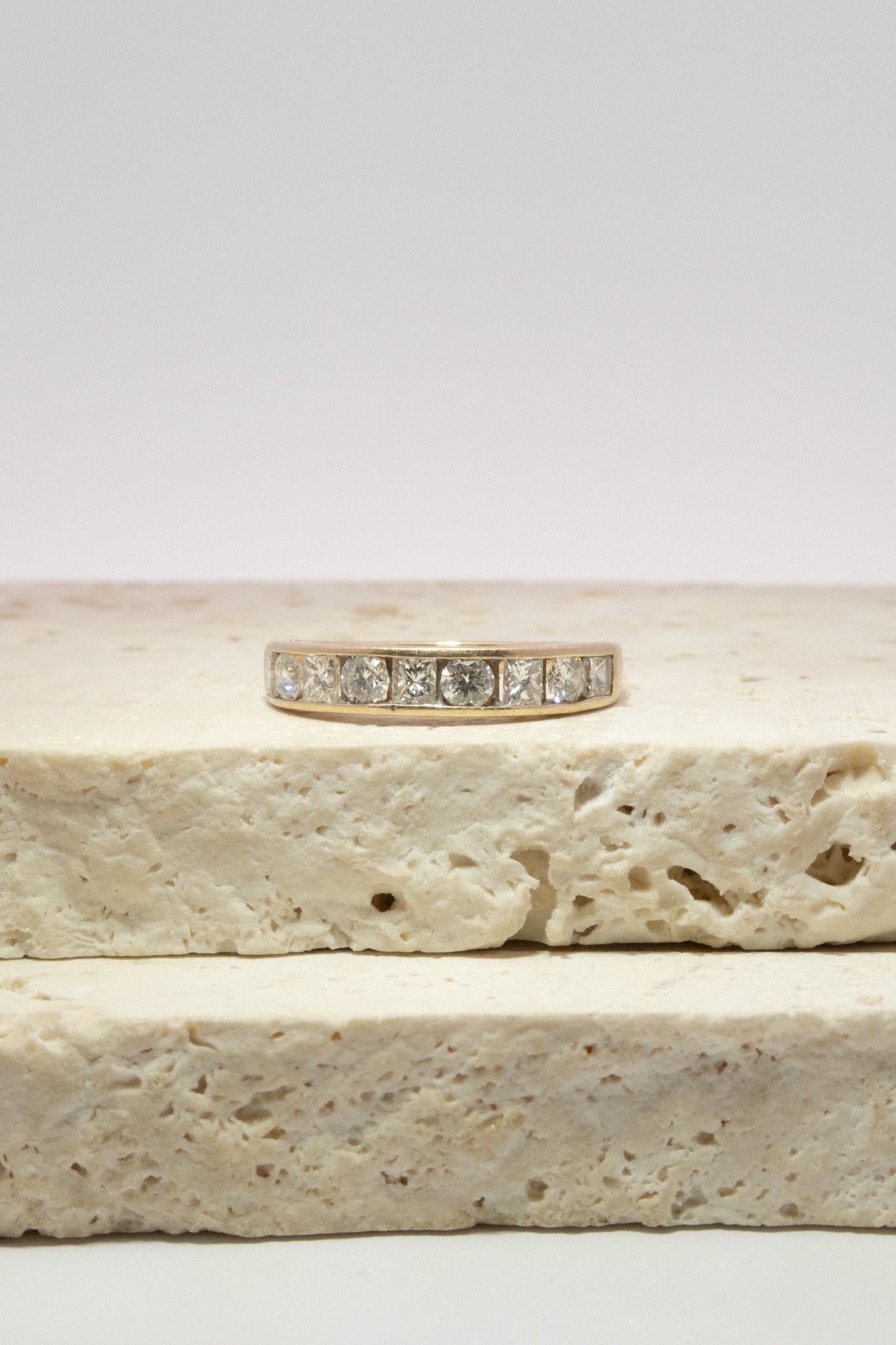 14ct Yellow Gold Mixed Cut Diamond Band