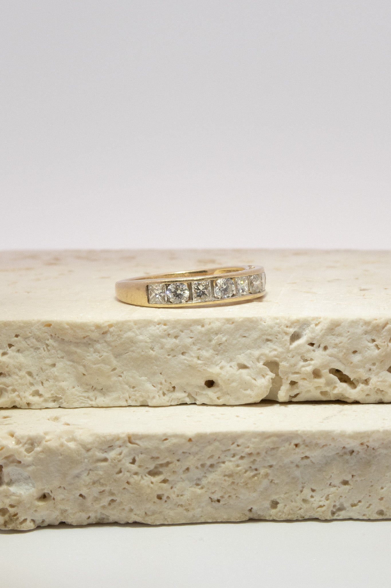 14ct Yellow Gold Mixed Cut Diamond Band