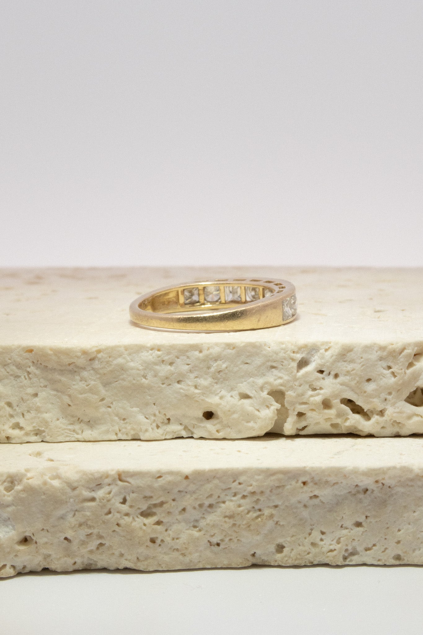 14ct Yellow Gold Mixed Cut Diamond Band