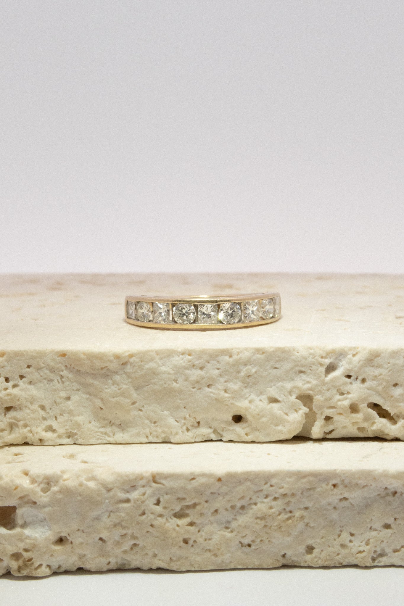 14ct Yellow Gold Mixed Cut Diamond Band