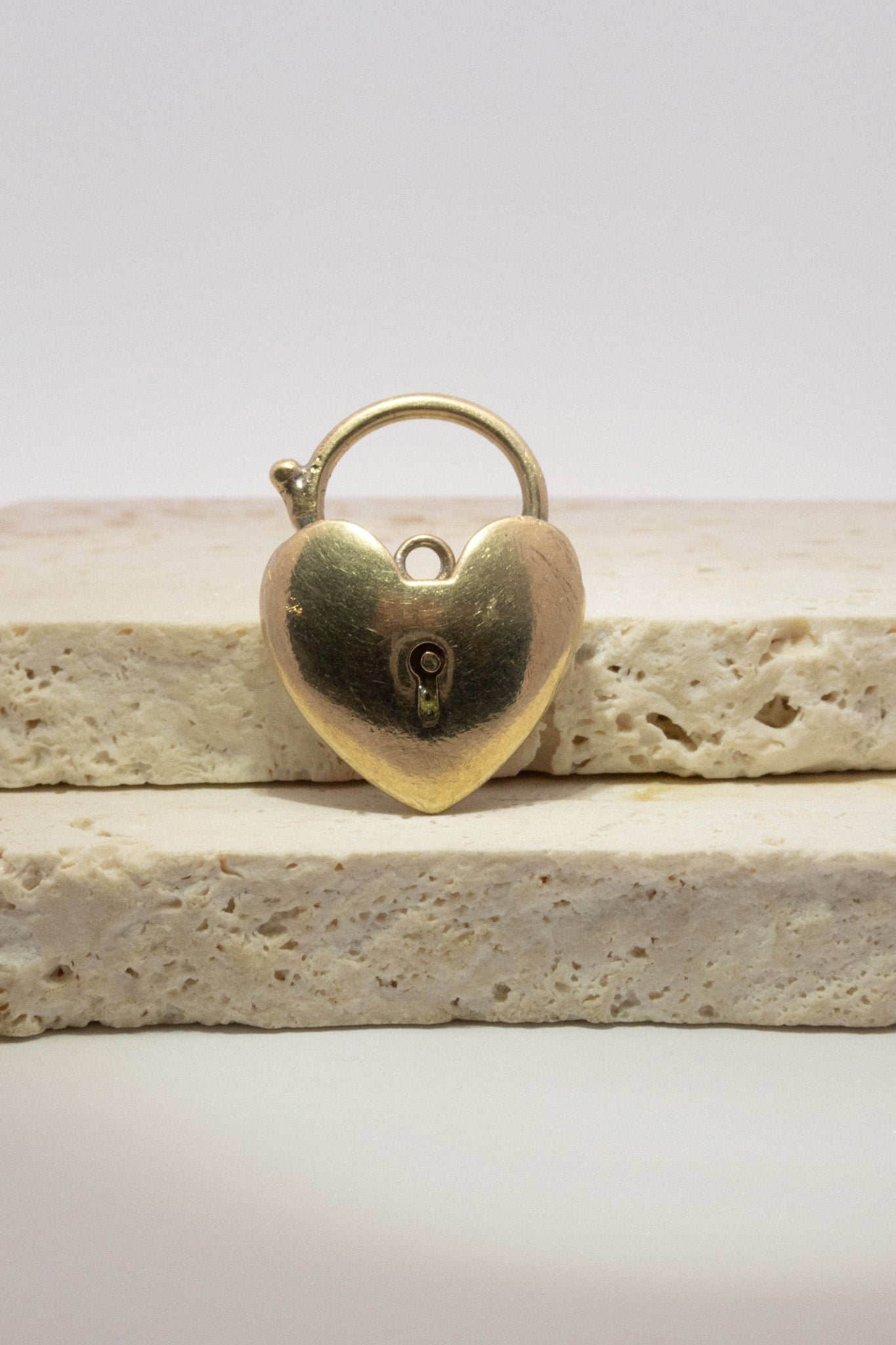 9ct Yellow Gold Jumbo Puffy Heart Padlock