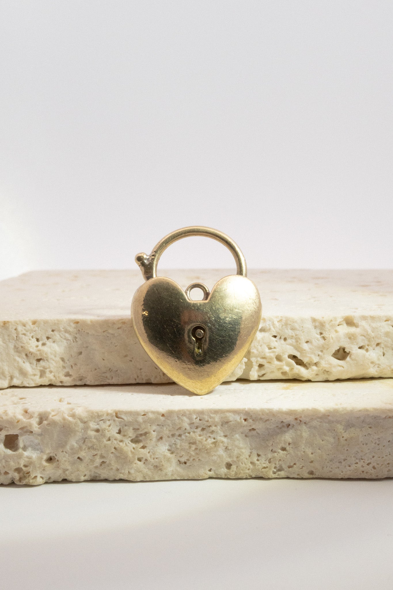 9ct Yellow Gold Jumbo Puffy Heart Padlock