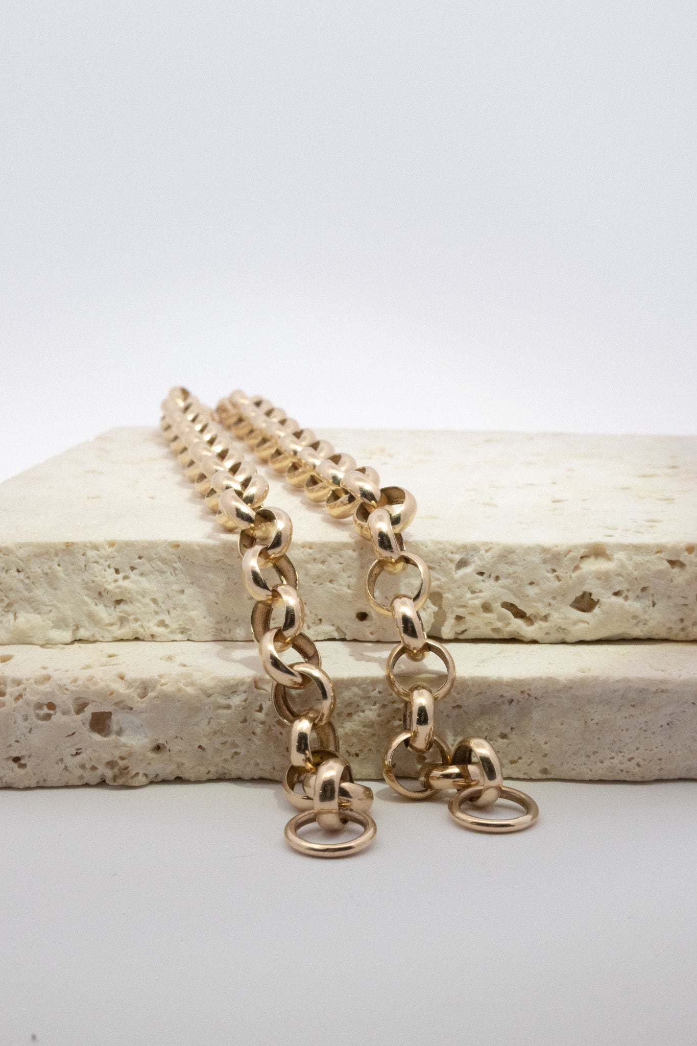 9ct Yellow Gold Open End Thick Belcher Chain