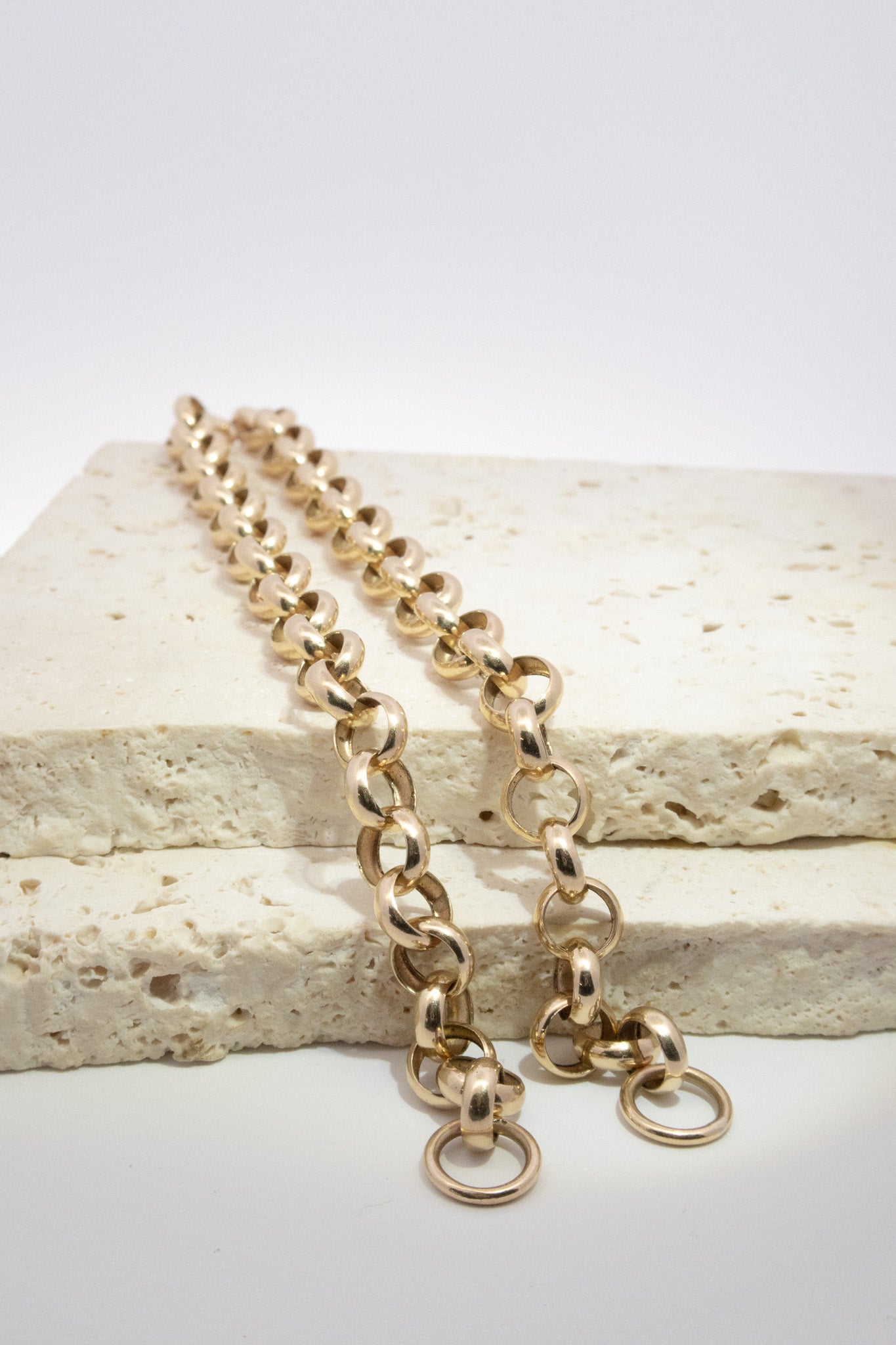 9ct Yellow Gold Open End Thick Belcher Chain