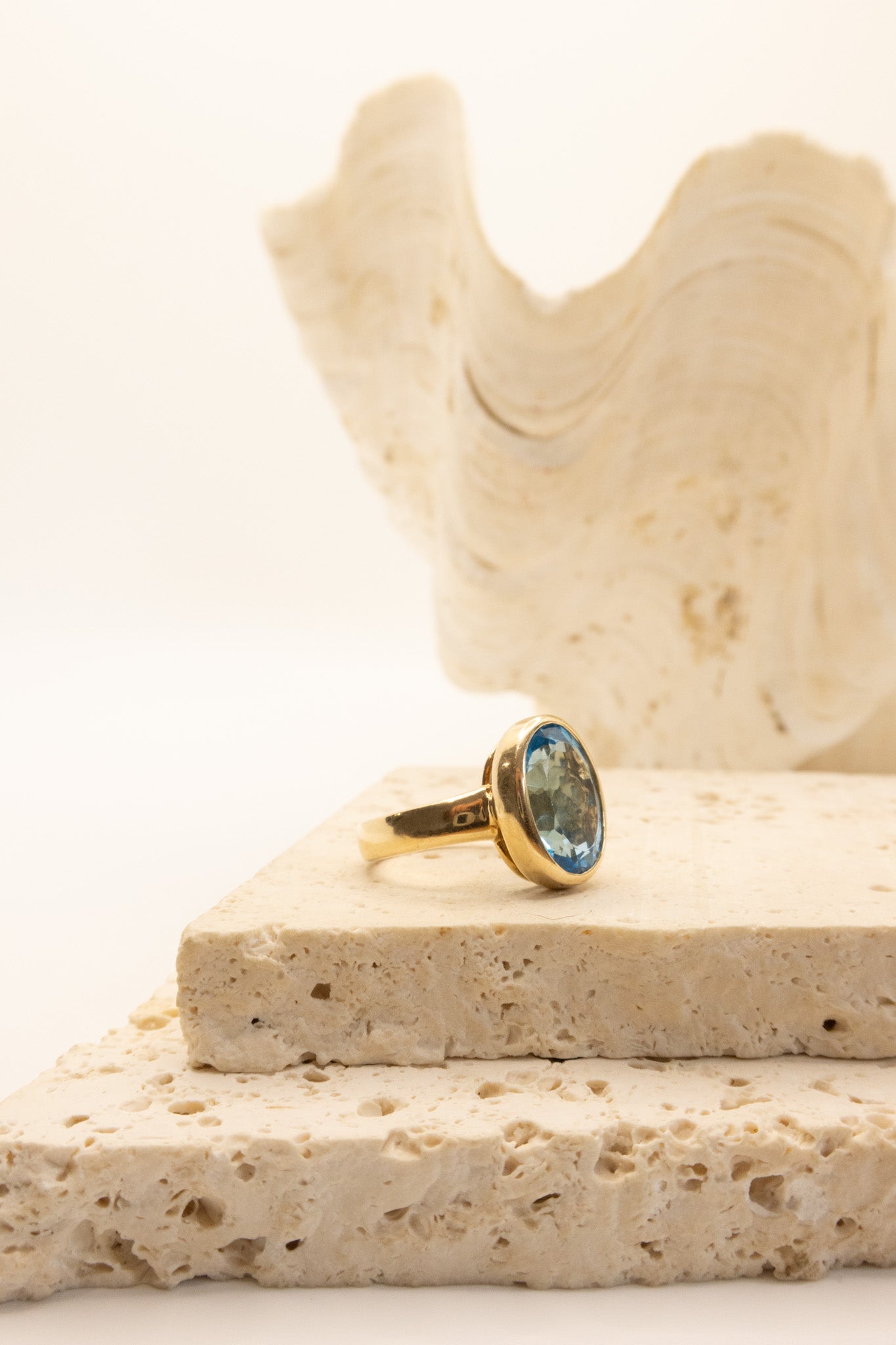 9ct Yellow Gold Bezel Set Topaz Ring