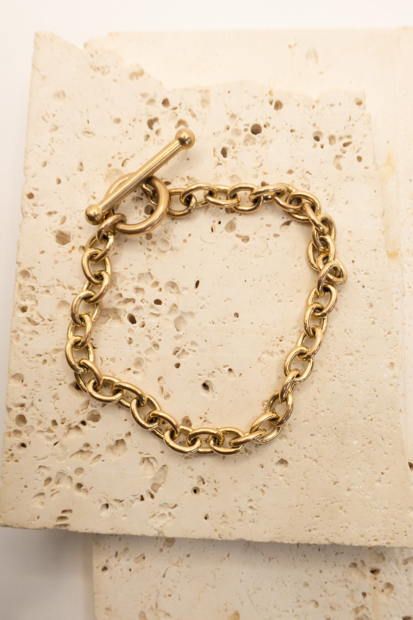 9ct Yellow Gold Cable Link Bracelet