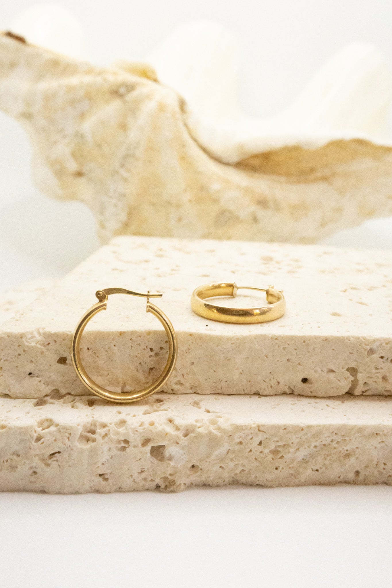 9ct Yellow Gold Medium Hoops