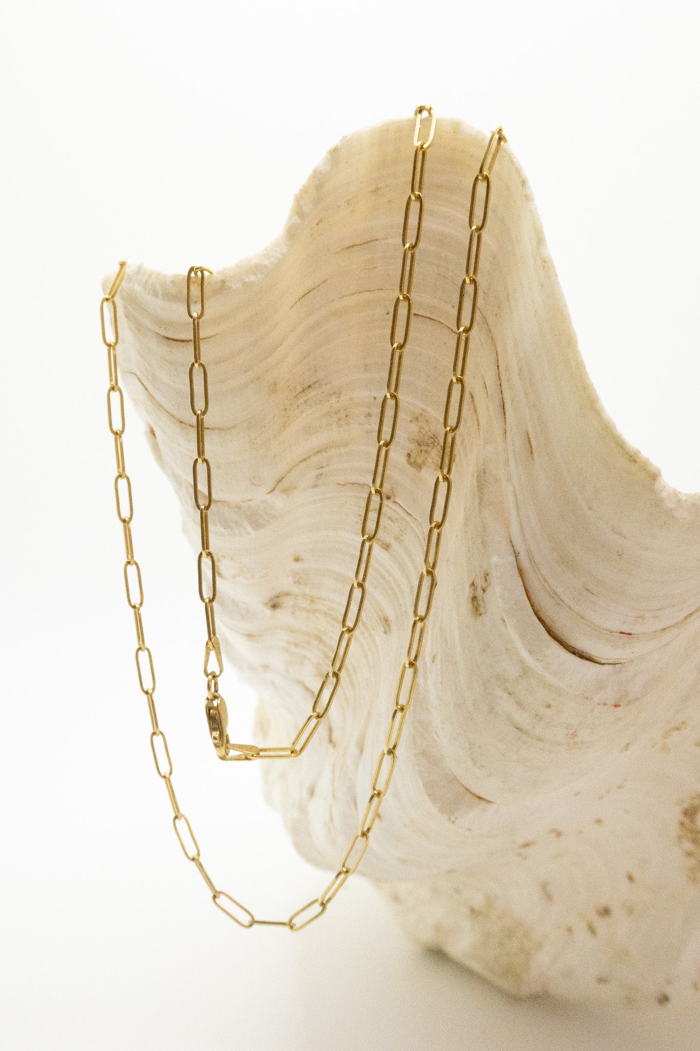 18ct Yellow Gold Paperclip Link Necklace