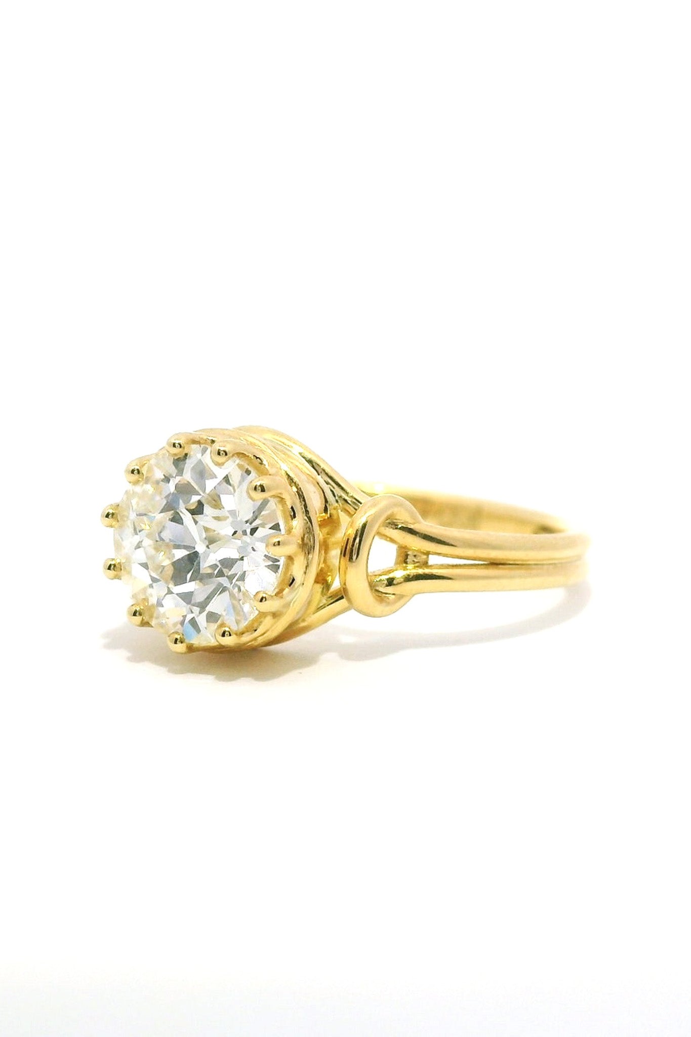 18ct Yellow Gold 1.21ct Old European Cut Diamond Ring