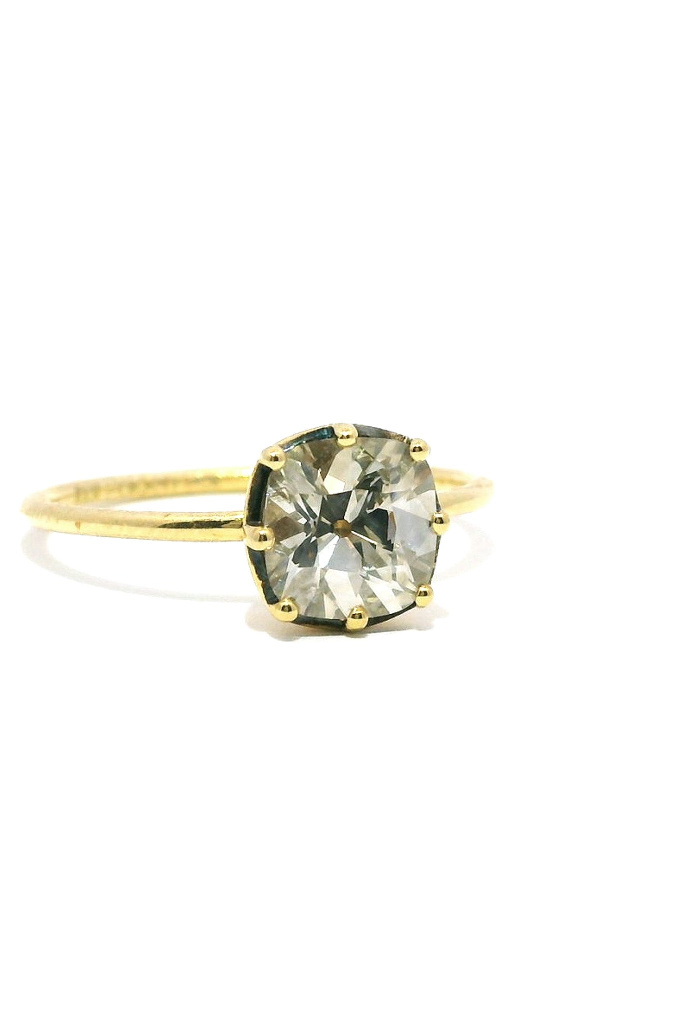 18ct Yellow Gold Cut Down Collet 1.1ct Diamond Ring