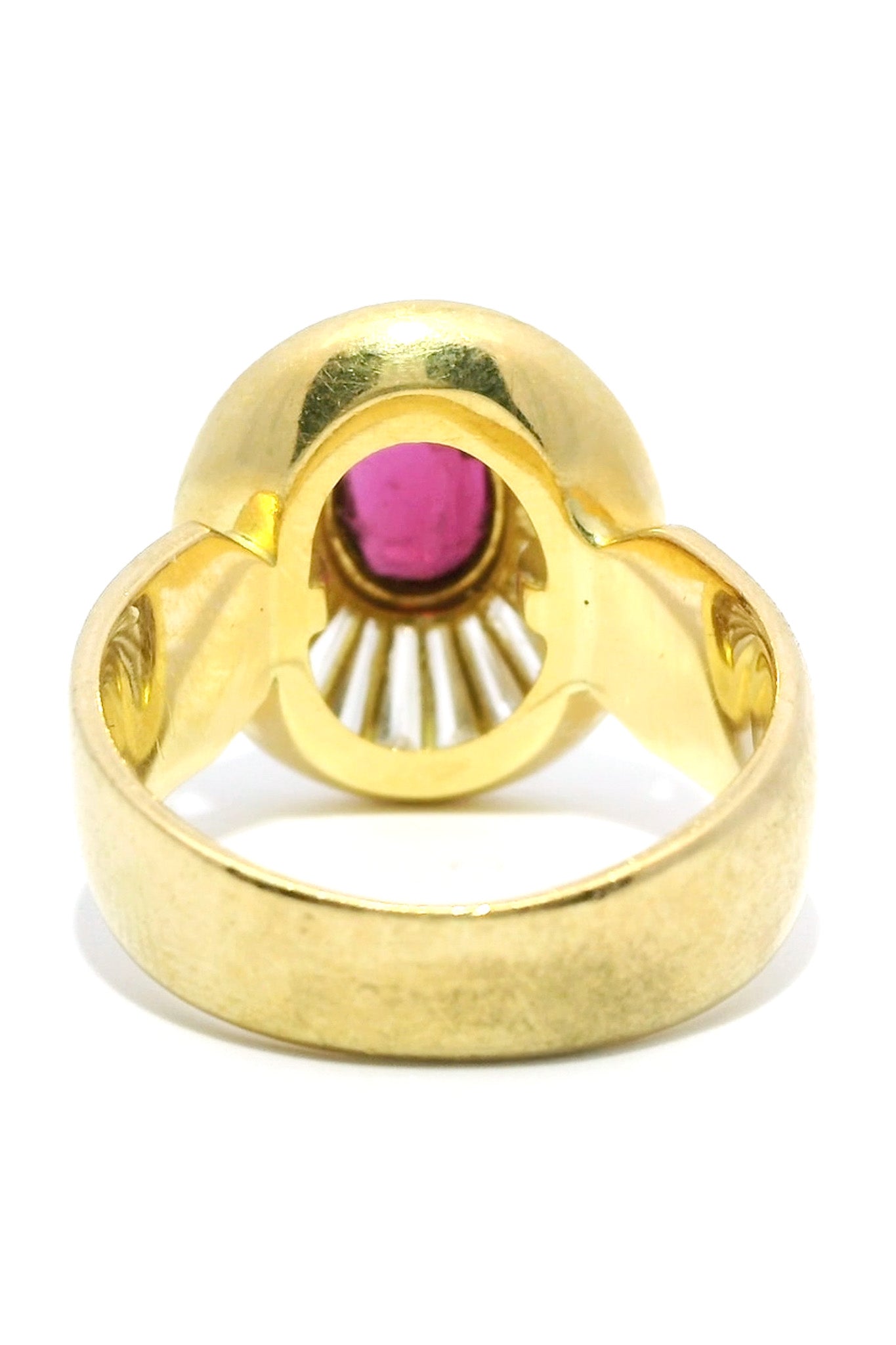 18ct Yellow Gold Ruby & Diamond Ring